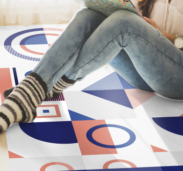 Tappeto vinile geometrico forme moderne - TenStickers