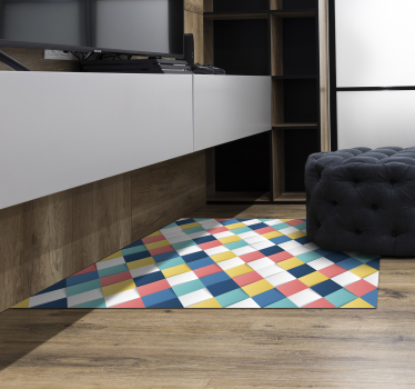 Tappeto vinile geometrico motivo arlecchino colorato - TenStickers