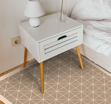 Tappeto vinile geometrico piastrella beige decorata - TenStickers
