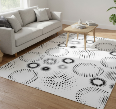 Tappeto vinile geometrico pois senza soluzione di continuità - TenStickers