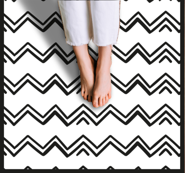 Tappeto vinile minimalista stile zigzag - TenStickers