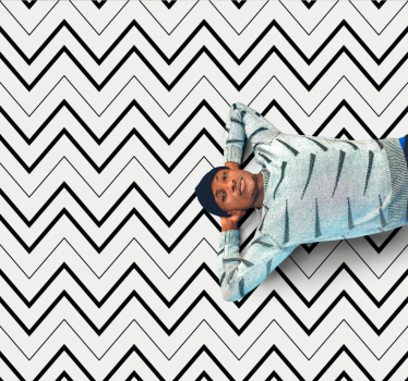 Tappeto vinile minimalista stile elemento chevron - TenStickers
