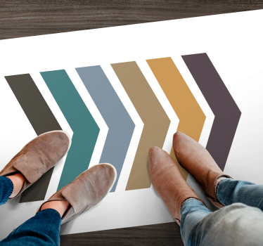 Tappeto vinile minimalista strisce a motivo chevron - TenStickers
