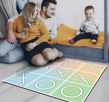Tappeto vinile giochi gioco di tris - TenStickers