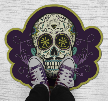 Tappeto vinile Halloween motivo del teschio - TenStickers
