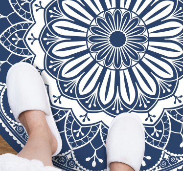 Tappeto vinile Mandala composizione botanica della marina - TenStickers