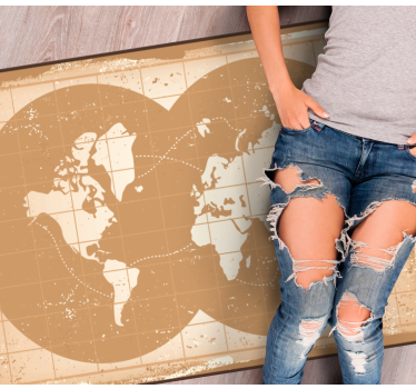 Tappeto vinile mappamondo mappa del mondo - TenStickers