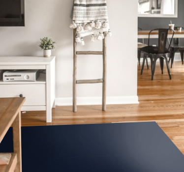 Tappeto vinile minimalista blu navy intenso - TenStickers