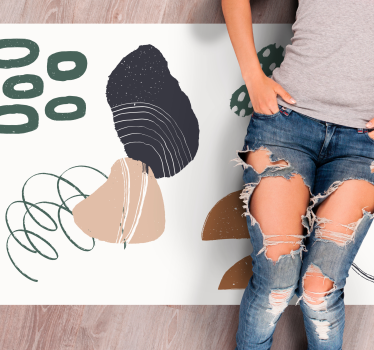 Tappeto vinile minimalista disposizione di forme astratte - TenStickers