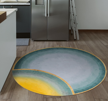 Tappeto vinile minimalista forma circolare astratta - TenStickers