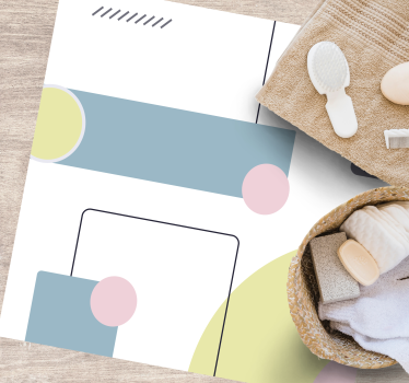 Tappeto vinile minimalista forme pastello astratte - TenStickers