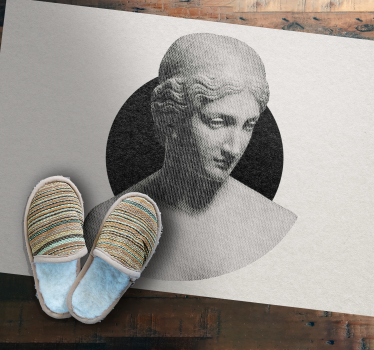 Tappeto vinile minimalista profilo di scultura classica - TenStickers