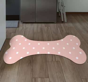Tappeto vinile moderno osso a pois rosa - TenStickers