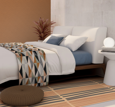 Tappeto vinile camera da letto eleganza a righe a strati - TenStickers