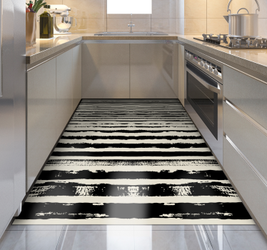 Tappeto pvc cucina monocromatico astratto - TenStickers