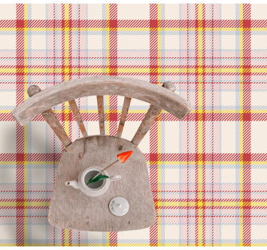 Tappeto vinile strisce stile scozzese - TenStickers
