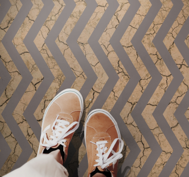 Tappeto vinile motivi struttura incrinata chevron - TenStickers