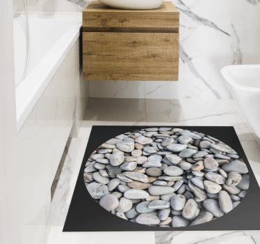 Tappeto vinile motivi trama di ciottoli - TenStickers