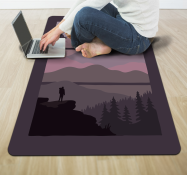 Tappeto vinile natura deserto stagliato - TenStickers