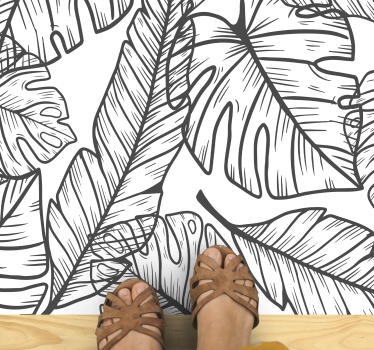 Zerbino pvc foglie ispirate alla natura - TenStickers
