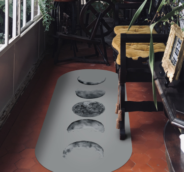 Tappeto vinile natura sequenza delle fasi lunari - TenStickers