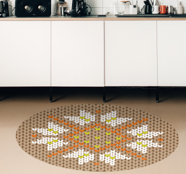 Zerbino pvc stile decorato floreale - TenStickers