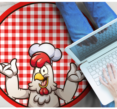 Tappeto pvc cucina allegro cuoco di pollo - TenStickers