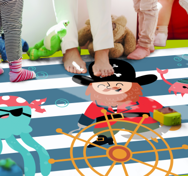 Tappeto vinile per bambini avventura dei pirati - TenStickers