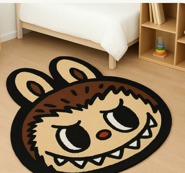Tappeto vinile per bambini classico labubu marrone - TenStickers