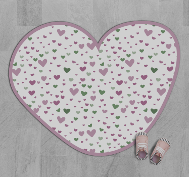 Tappeto vinile per bambini decorazioni con motivo a cuori - TenStickers