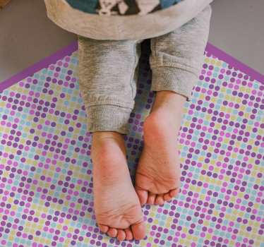 Tappeto vinile per bambini esagono di polka - TenStickers