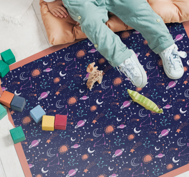 Tappeto vinile per bambini gioco dello spazio cosmico - TenStickers