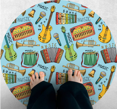 Tappeto vinile per bambini gioia degli strumenti musicali - TenStickers