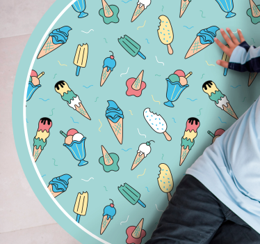 Tappeto vinile per bambini gioia del dolcetto congelato - TenStickers