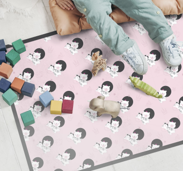 Tappeto vinile per bambini grafica giocosa della ballerina - TenStickers