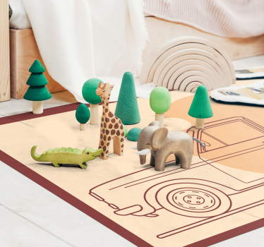 Tappeto vinile per bambini illustrazione veicoli giocattolo - TenStickers