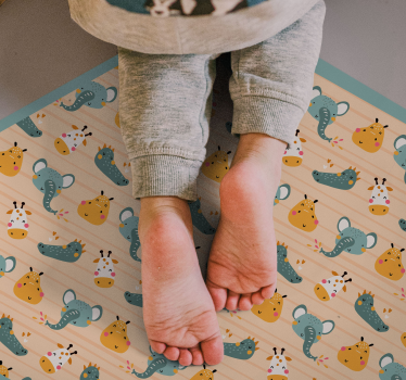 Tappeto vinile per bambini modelli di animali safari - TenStickers