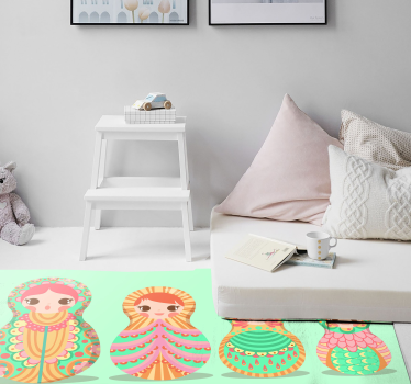 Tappeto vinile per bambini modelli di matrioska - TenStickers