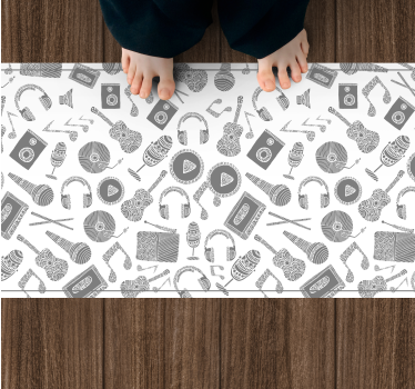 Tappeto vinile per bambini modello di elementi musicali - TenStickers