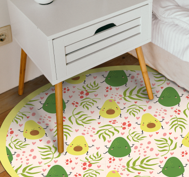 Tappeto vinile per bambini modello divertente di avocado - TenStickers