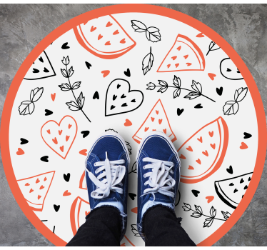 Tappeto vinile per bambini motivi a cuore dolce - TenStickers