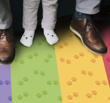 Tappeto vinile per bambini motivo a impronta di zampa - TenStickers