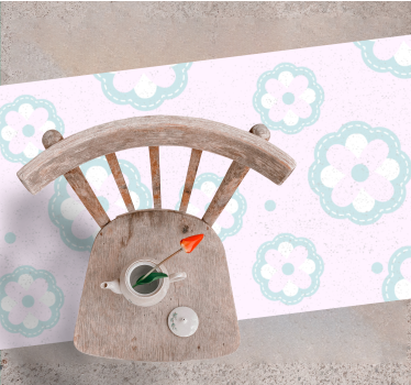 Tappeto vinile per bambini motivo floreale morbido - TenStickers