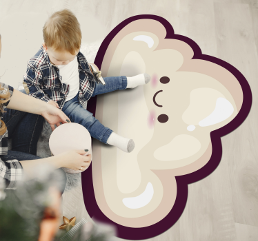 Tappeto vinile per bambini nuvola sorridente - TenStickers