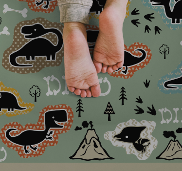 Tappeto vinile per bambini parco giochi per dinosauri - TenStickers