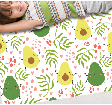 Tappeto vinile per bambini simpatico motivo di avocado - TenStickers