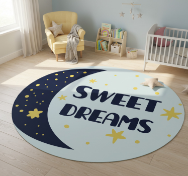 Tappeto vinile per bambini sogni d'oro con luna e stelle - TenStickers