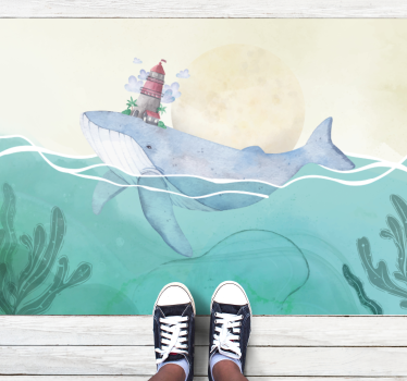 Tappeto vinile per bambini stravagante vita oceanica - TenStickers