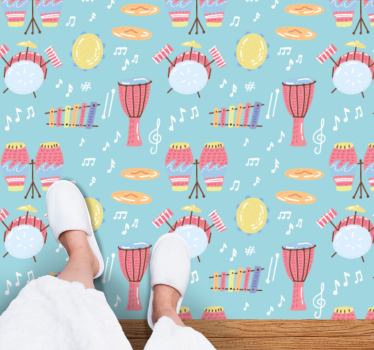 Tappeto vinile per bambini strumenti musicali divertenti - TenStickers
