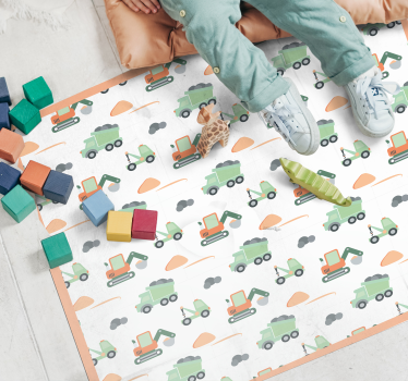 Tappeto vinile per bambini tempo di gioco della costruzione - TenStickers